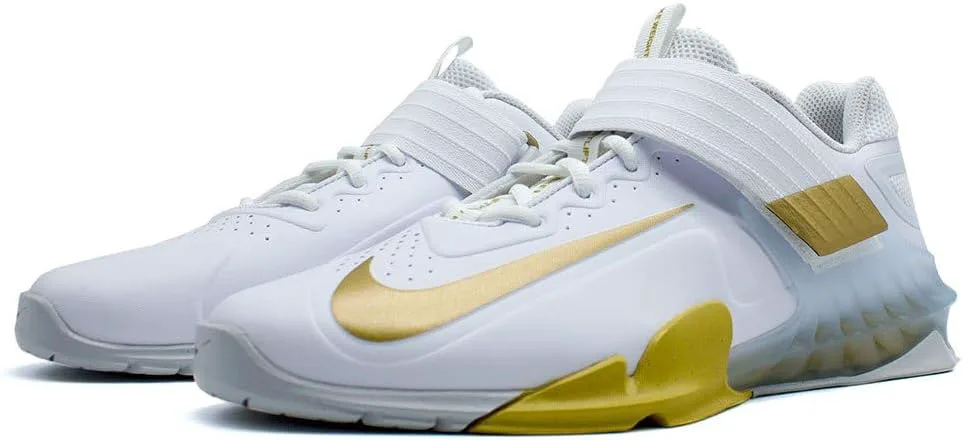 

Nike, мужские спортивные кроссовки, белый/серый/металлик золотой