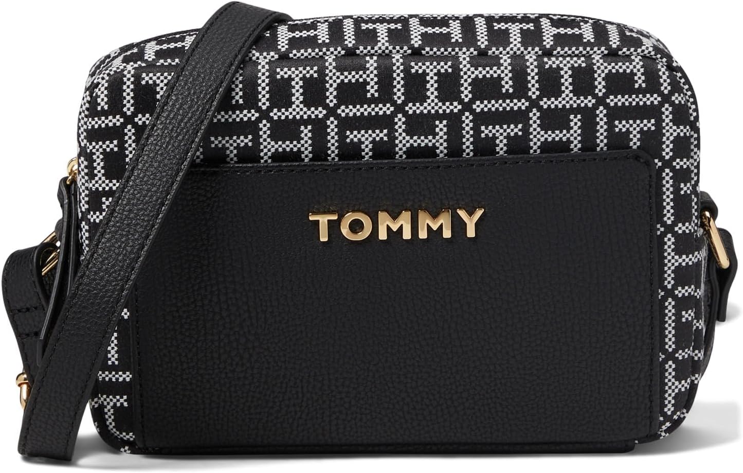 

Сумка-тоут Tommy Hilfiger Alexis II Camera Crossbody с квадратной монограммой и жаккардом, Black/White