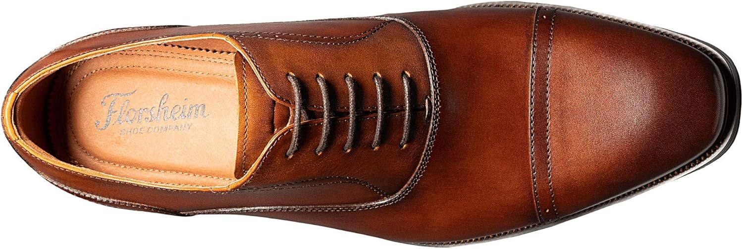 Мужские оксфорды Florsheim Sorrento с носком-капто, Cognac — фото 2