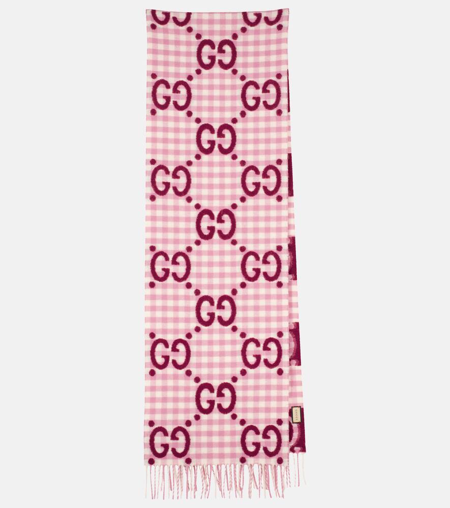 

Шерстяной жаккардовый шарф GG Gucci