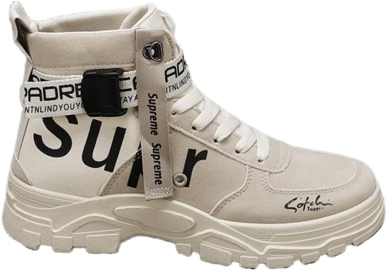 

Мужские модные ботинки - с шнуровкой - амортизирующие - подходят для активного отдыха - подходят для рабочей одежды Fusecottc, слоновая кость