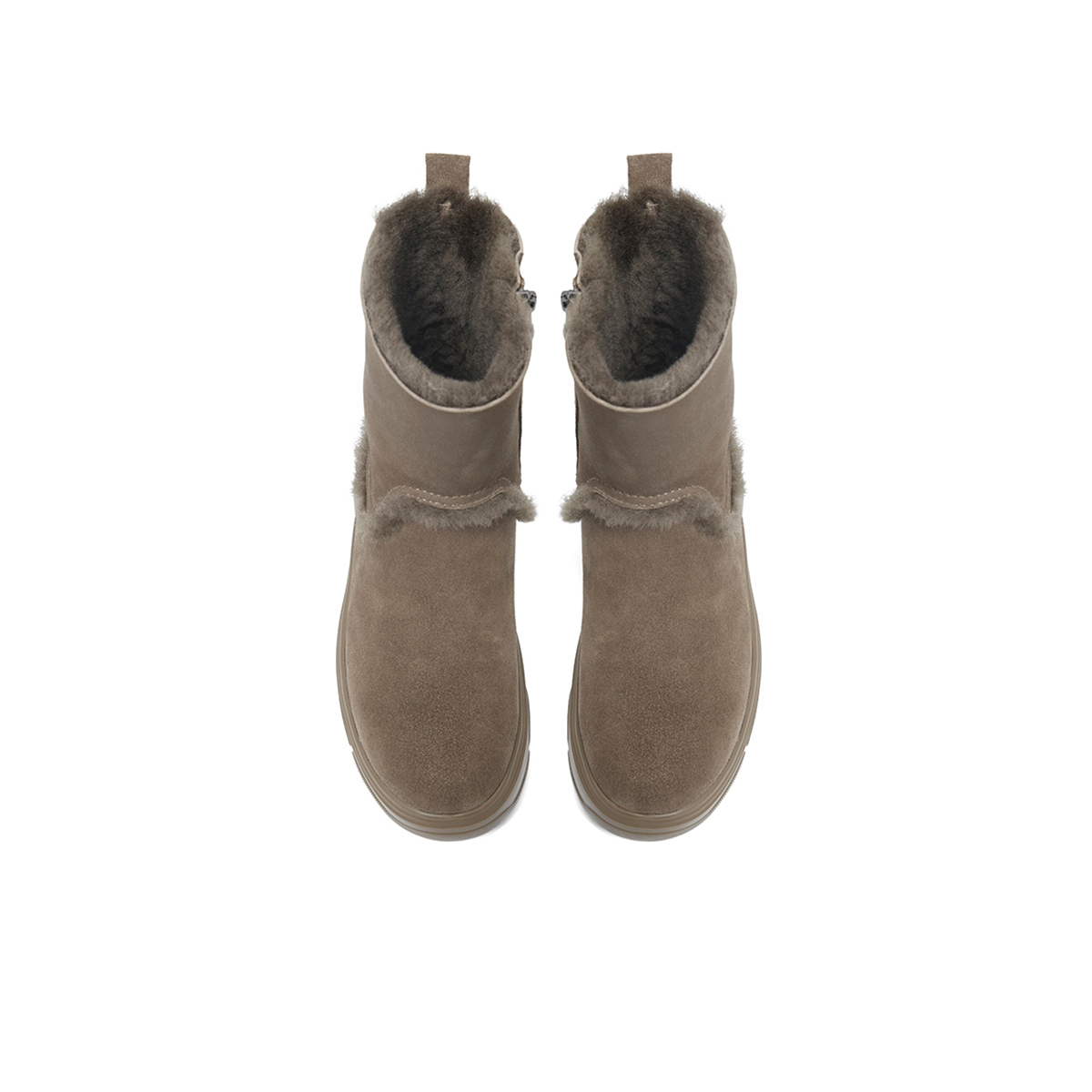 COMELY Термические утепленные высокие снегоступы женские хаки, цвет Khaki — фото 4