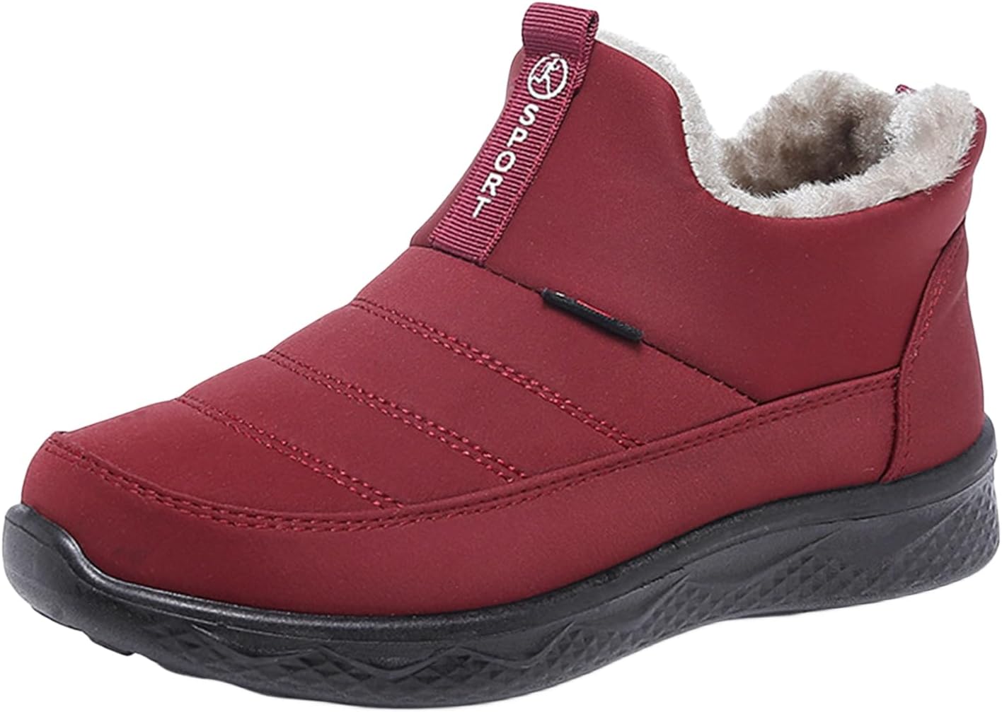 

Зимние женские ботинки KVOTUU с меховой подкладкой, теплые, на молнии, водонепроницаемые, ботильоны, удобная обувь для улицы с антискользящей подошвой, модные ботинки Tarpauli, красный