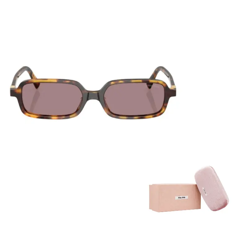 

MIU MIU Прямоугольные солнцезащитные очки в оправе, Brown