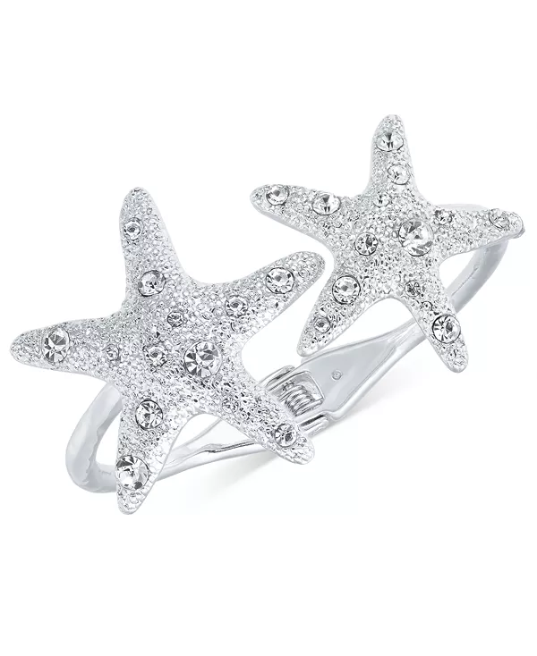 

Браслет-Манжета с кристаллами в виде морской звезды, эксклюзивно в Macy's I.N.C. International Concepts, grey