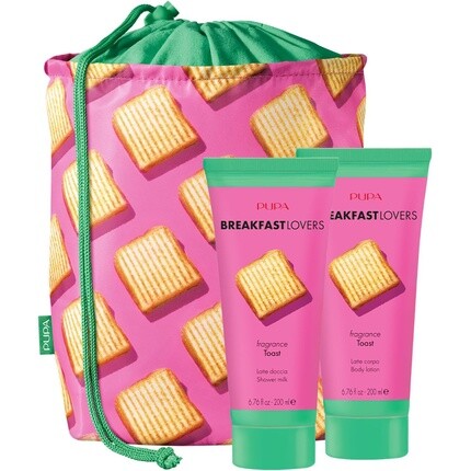 

Набор для любителей завтрака Toast Breakfast Lovers для женщин, 3 предмета, 6,76 унций, молочко для душа, лосьон для тела, кошелек Pupa Milano
