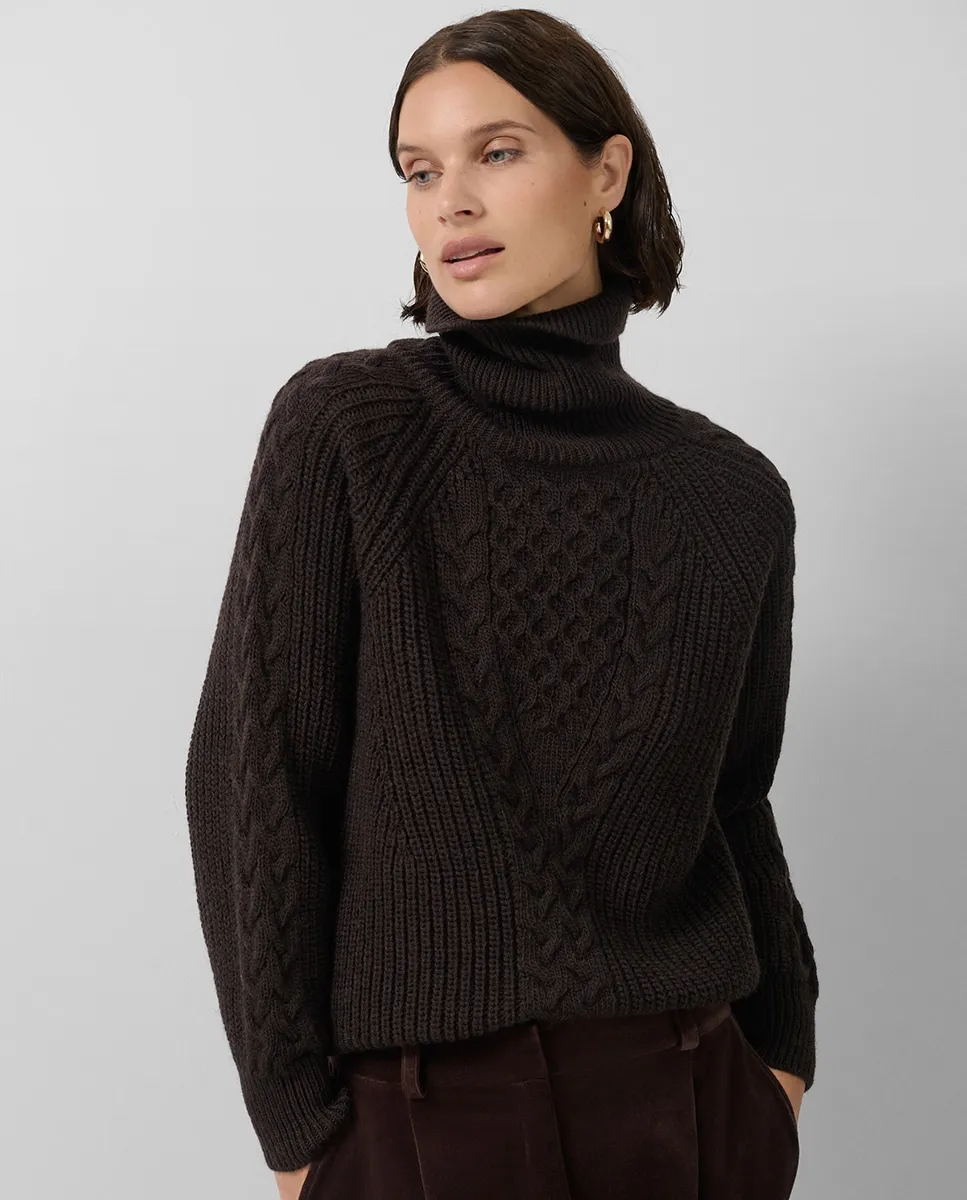 

Женский свитер из толстой вязаной ткани Roberto Verino, коричневый