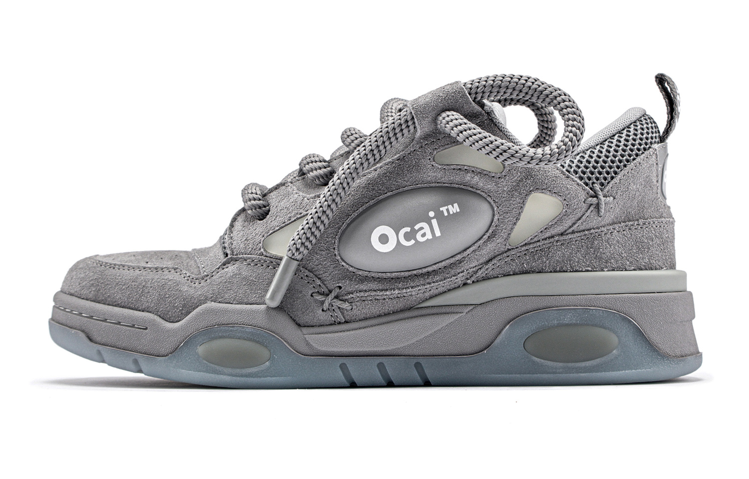 

Ocai 001 Ретро скейтерские кросcовки унисекс серый замша, цвет Suede Gray
