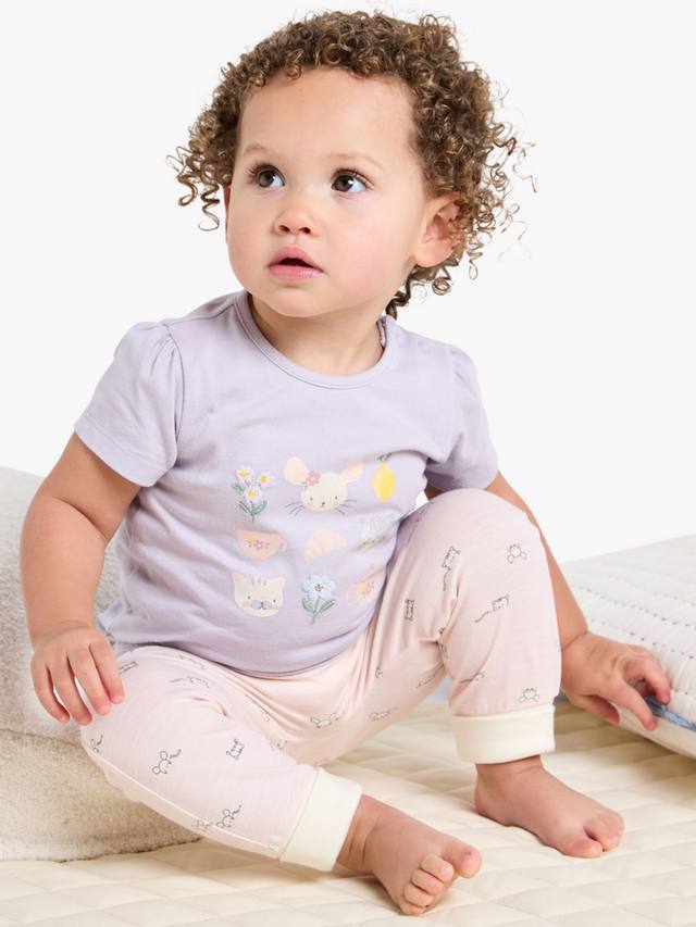 

Детские леггинсы из смеси хлопка Mini Cuddles, розовый
