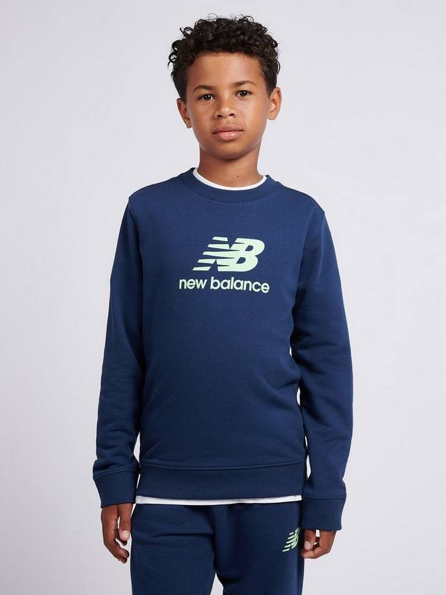 Детский комплект из хлопкового худи и джоггеров New Balance, Nb Navy — фото 4