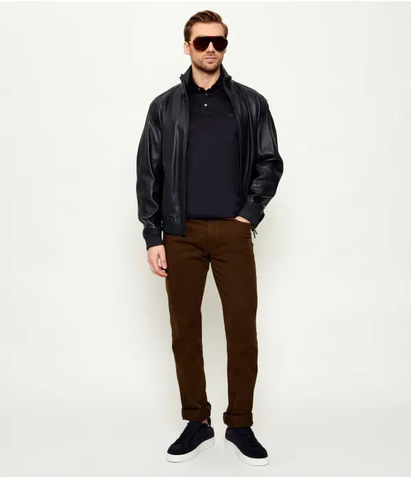 Полюс regular fit Emporio Armani, темно-синий — фото 2