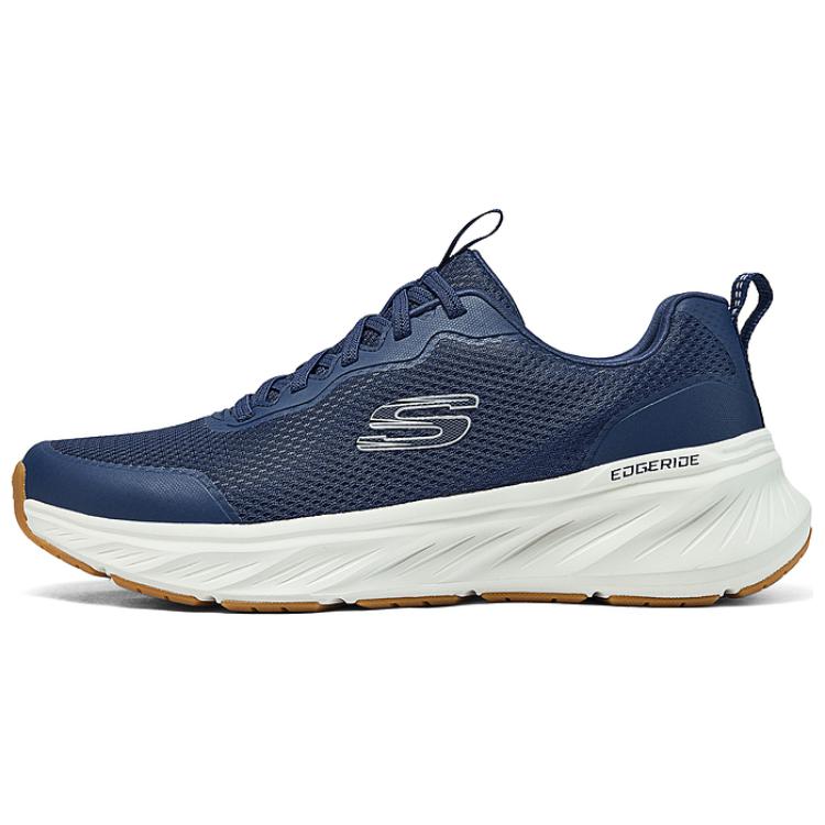 

Skechers Мужские спортивные низкие повседневные беговые кроссовки Marine Blue - Marine Blue/White, цвет Marine Blue/White