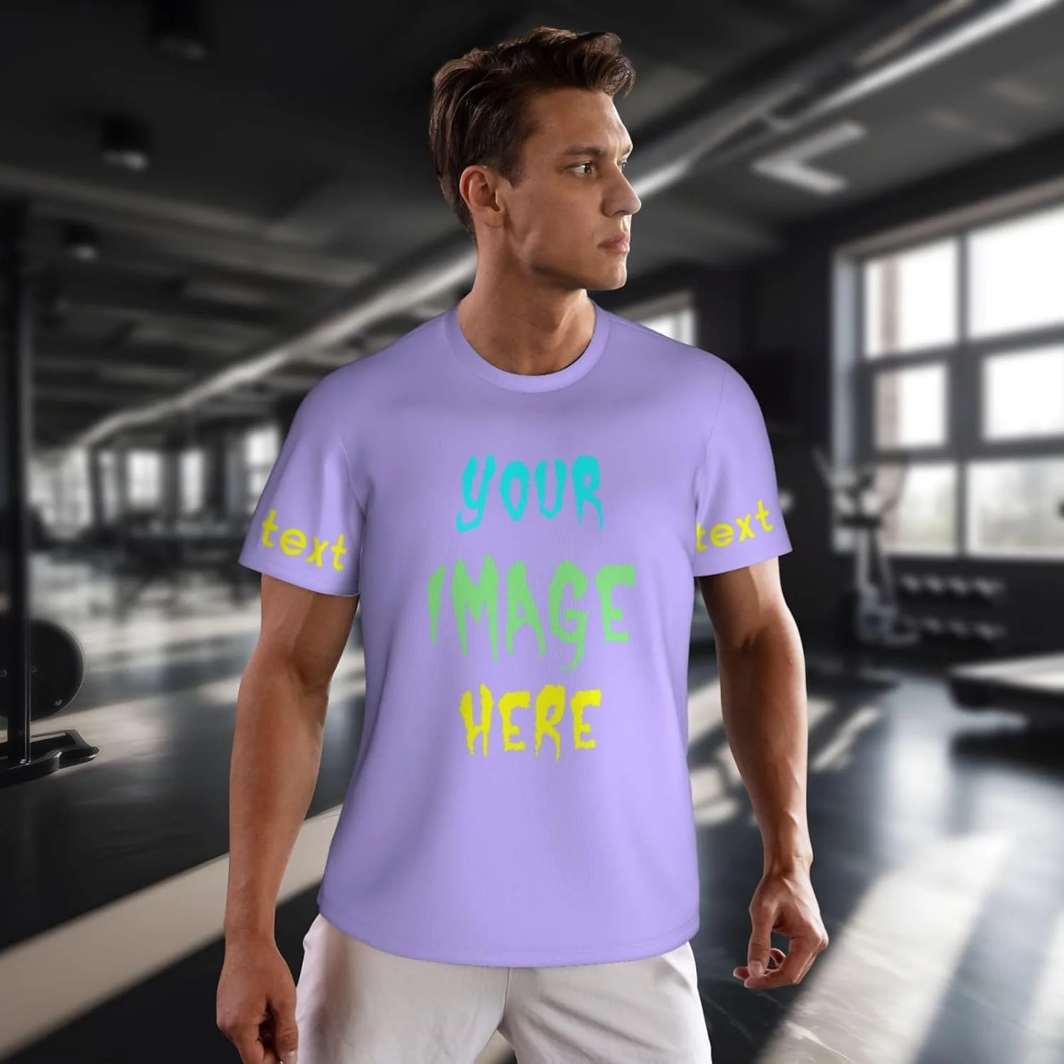 Футболка Custom для мужчин с фото и текстом — фото 4