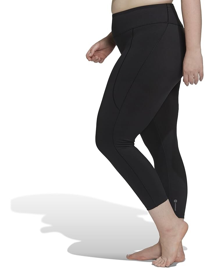 

Брюки Adidas Plus Size Studio 7/8 Tights, черный