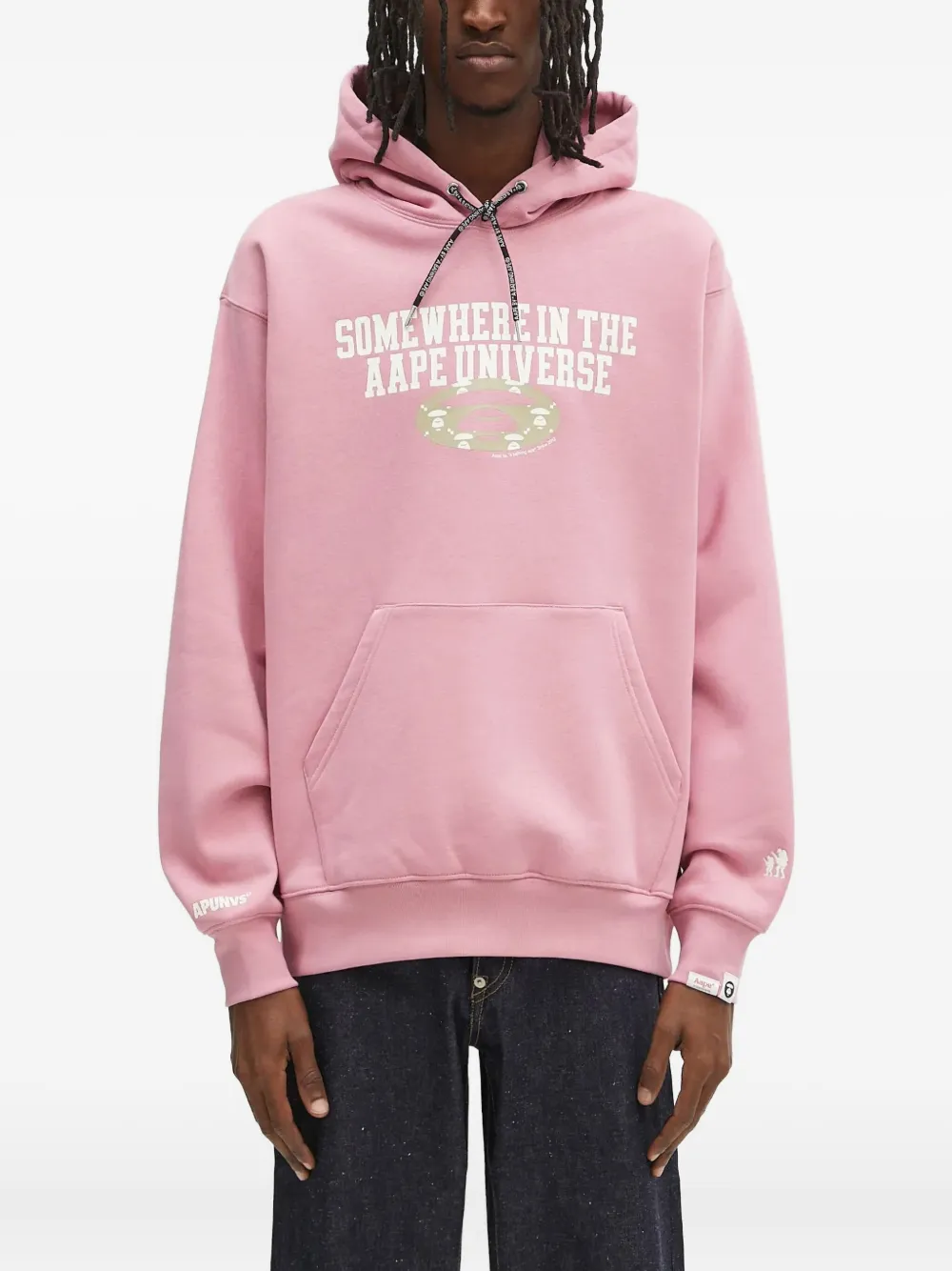 

Худи Moonface Logo AAPE BY *A BATHING APE, розовый