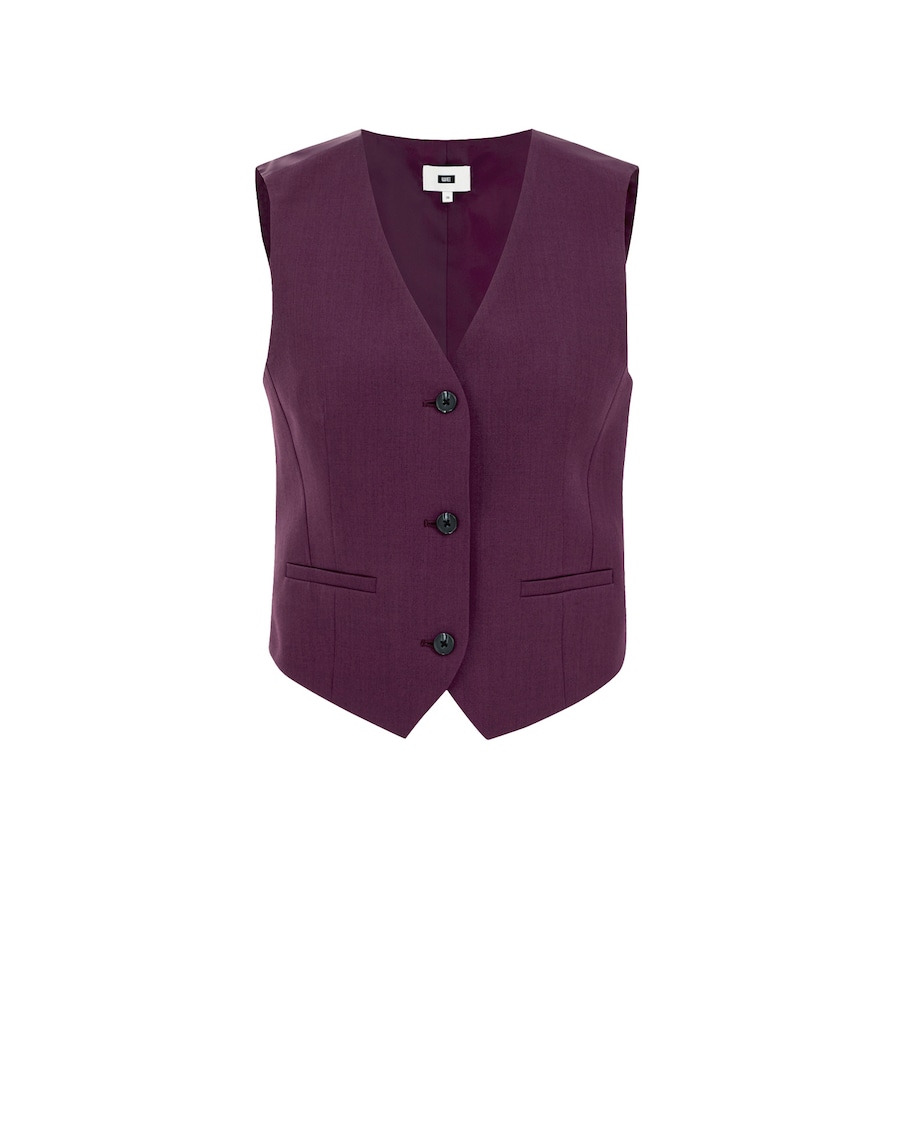 

Костюмный жилет WE Fashion, баклажановый