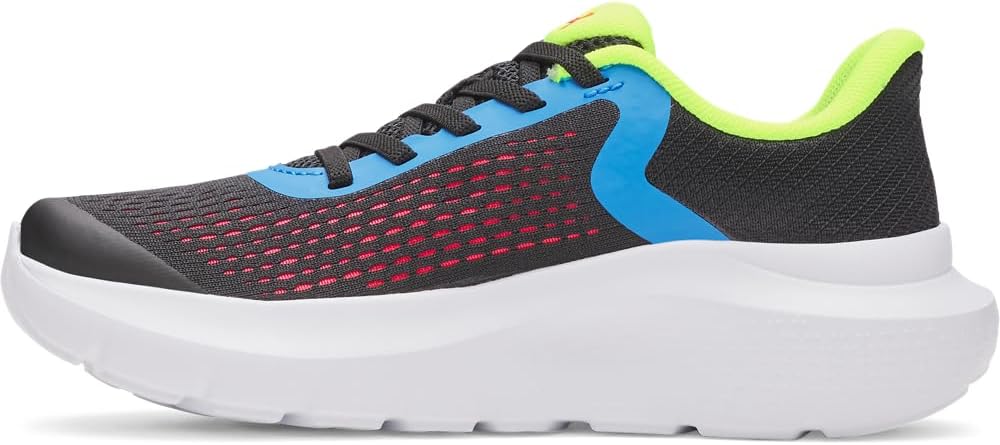 

Кроссовки Under Armour Boys Pre School Rogue 4 с альтернативной шнуровкой, черный/красный/желтый/ярко-желтый