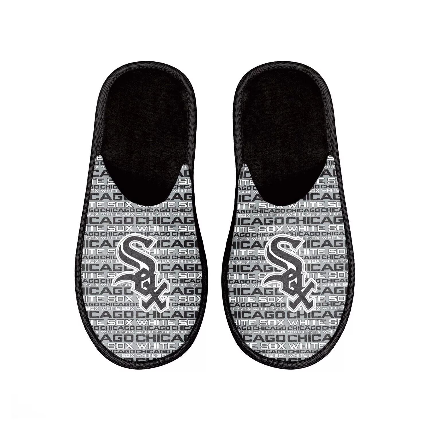 

Мужские шлепанцы с логотипом FOCO Chicago White Sox Scuff