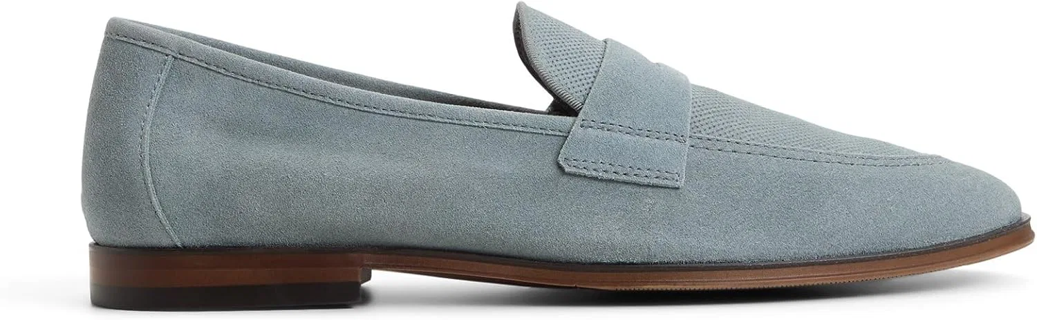 Туфли лоферы из натуральной кожи ALDO, голубой — фото 3