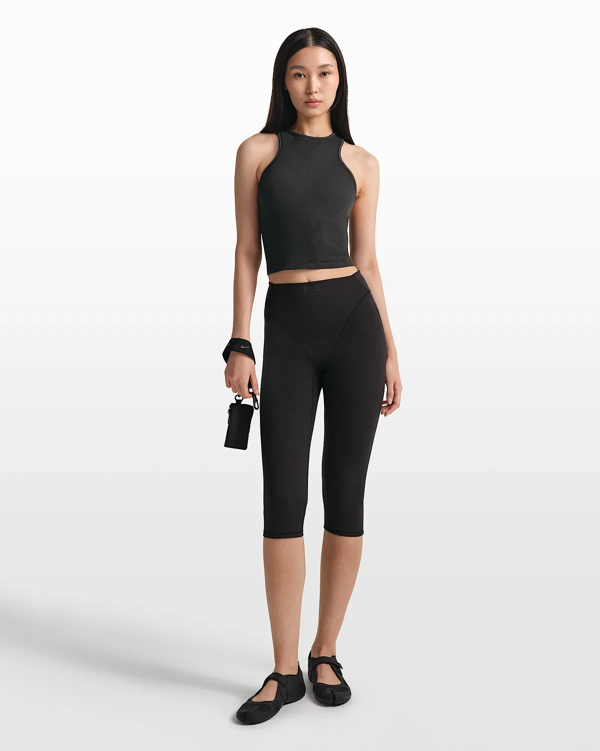 Женский топ-борцовка NikeSKIMS Ribbed Seamless, NSKM Obsidian/NSKM Armor — фото 4
