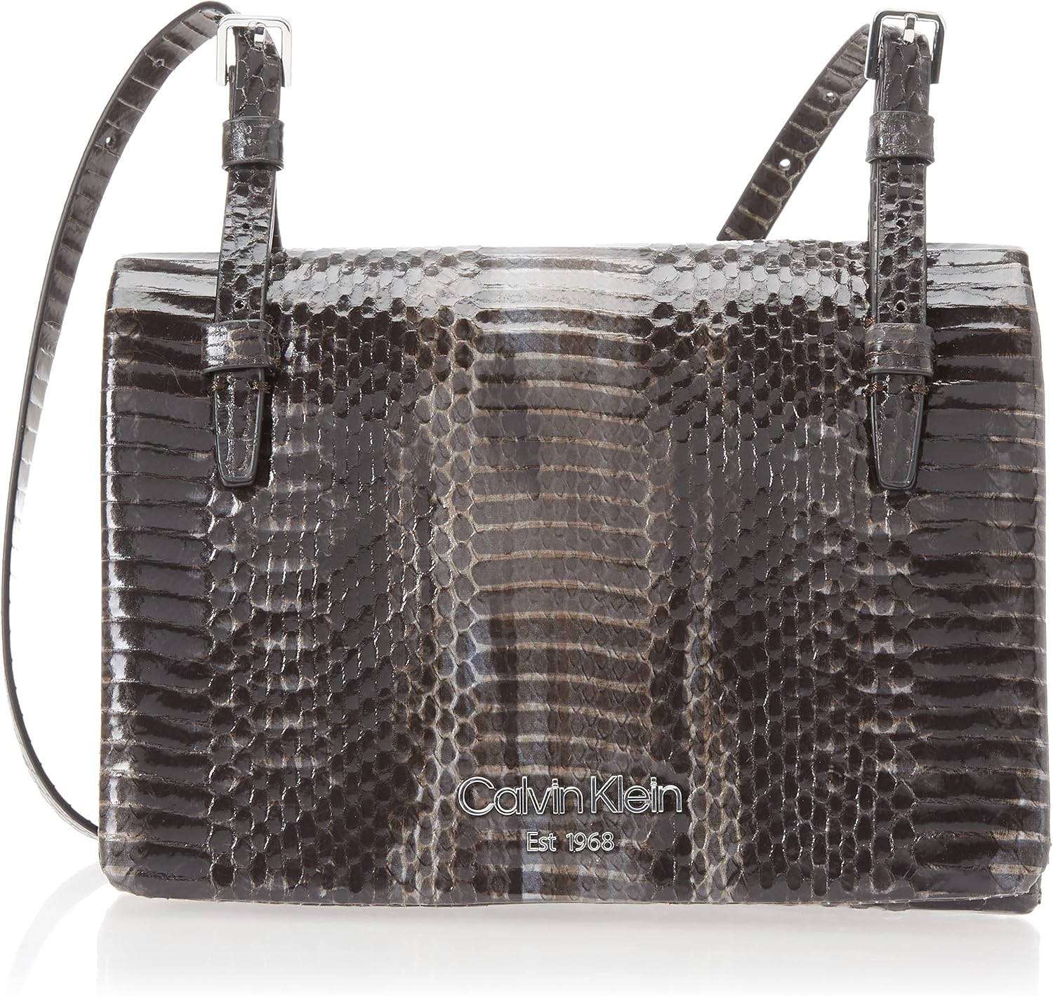 

Женская сумка-мессенджер Calvin Klein Penny с тремя отделениями, Black Python