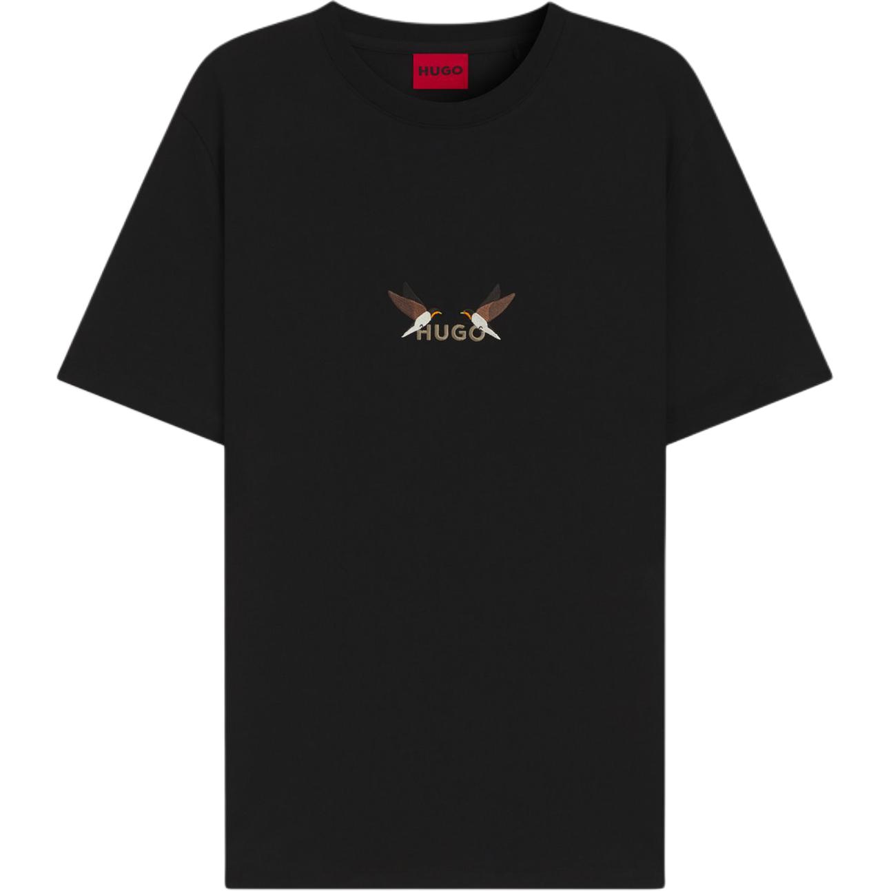 

Hugo Boss Мужские черные футболки с круглым вырезом, Черный, Hugo Boss Мужские черные футболки с круглым вырезом