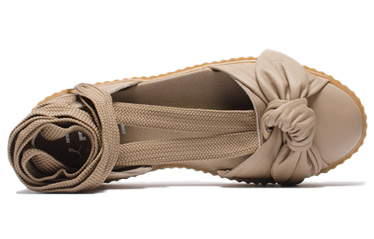 Кеды (WMNS) PUMA Fenty x Bow Creeper Sandal 'Natural', коричневый — фото 4