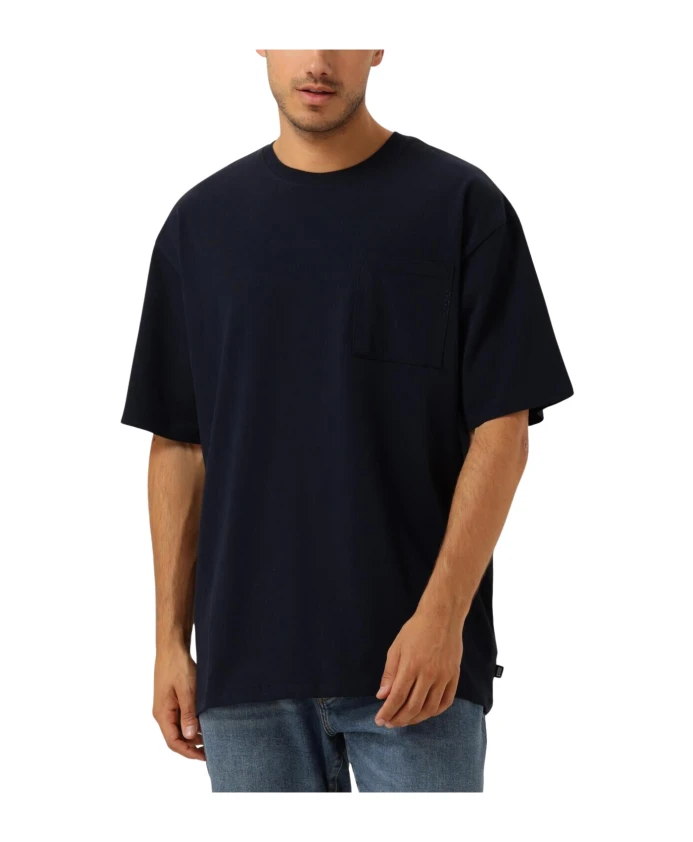 

Повседневная футболка свободного кроя с карманами и крестами Scotch & Soda, синий