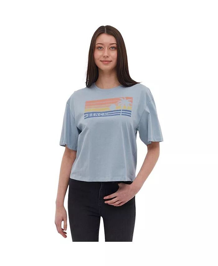 

Женская футболка с рисунком Sunset Bray Bench DNA, синий