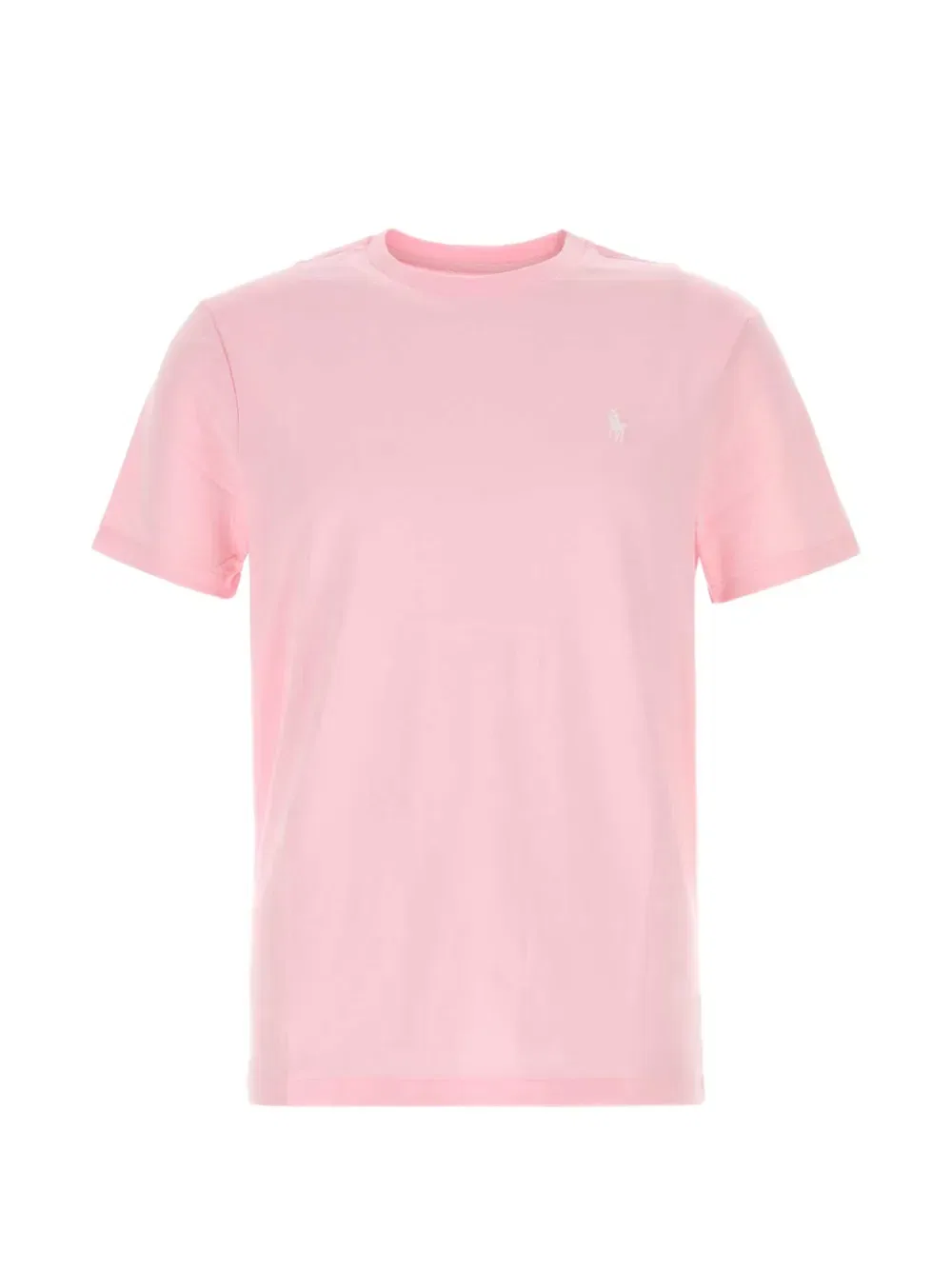 Хлопковая футболка с вышитым логотипом Polo Ralph Lauren, розовый