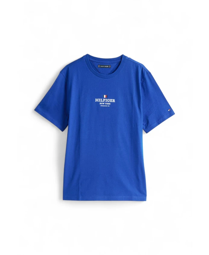 

Футболка с логотипом и круглым вырезом Tommy Hilfiger, синий