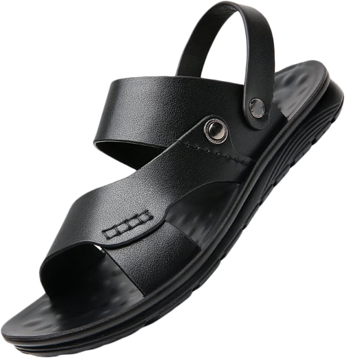 

HNVAVQ Мужские кожаные сандалии Повседневные сандалии-рыбацкие Сандалии для летнего туризма, вождения и прогулок Пляжные тапочки Водонепроницаемая обувь, C