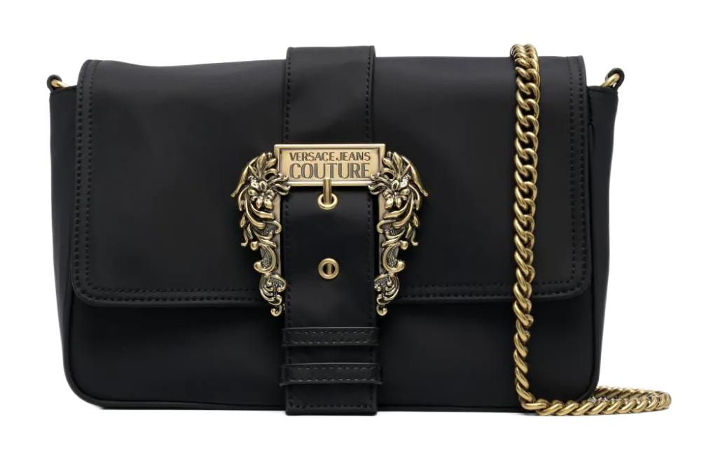 

VERSACE JEANS COUTURE Полиамидная с полиуретаном сумка кроссбоди через плечо женская черная