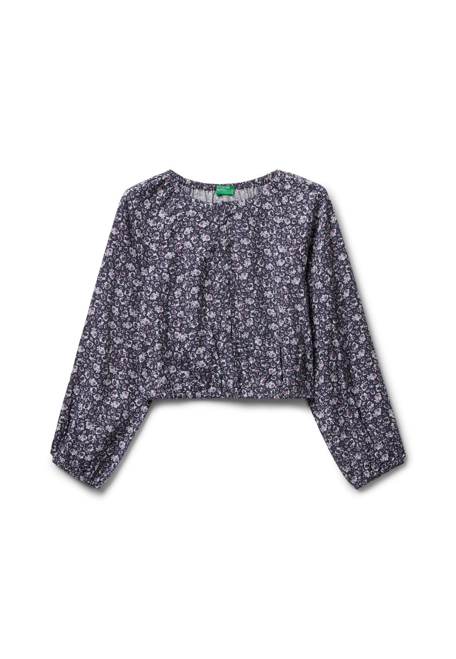 

Блуза United Colors of Benetton FLOWY FLOWERY, Multicolor/Blue