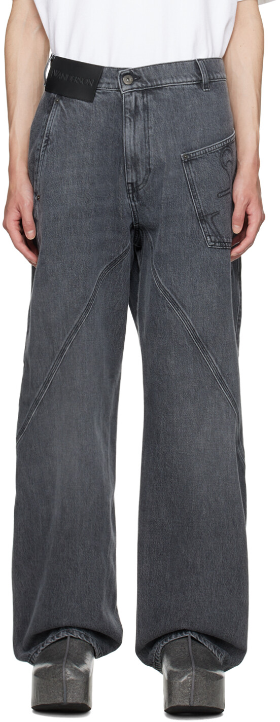 

Серые витые джинсы Workwear JW Anderson, серый