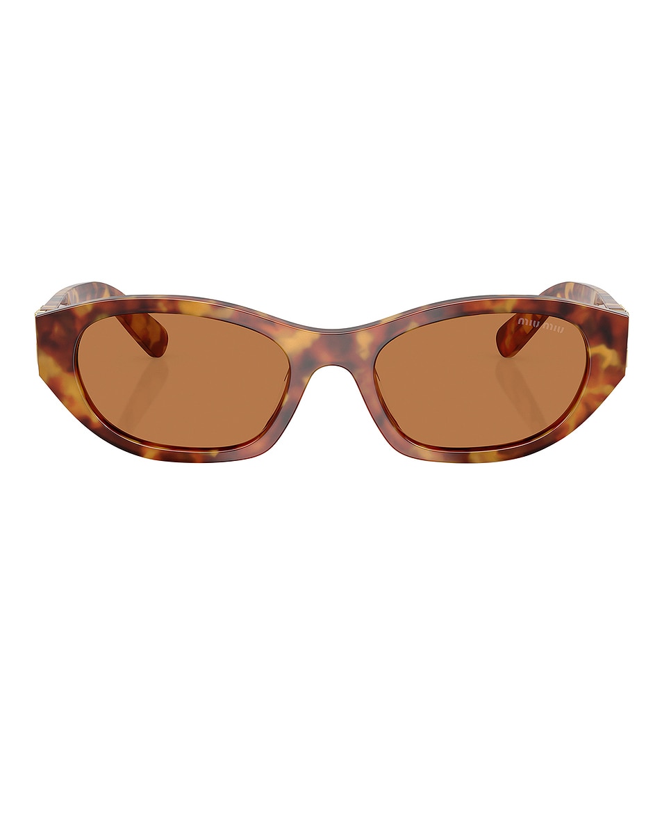 

Овальные солнцезащитные очки Miu Miu, Havana Light
