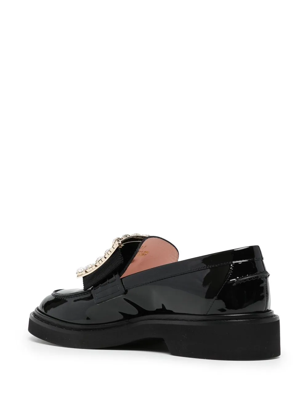 Лакированные лоферы с кристаллами Roger Vivier, черный — фото 3