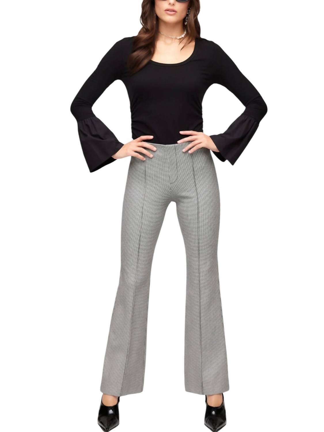 

Брюки Emerson Bootcut в клетку Fifteen Twenty, цвет houndstooth