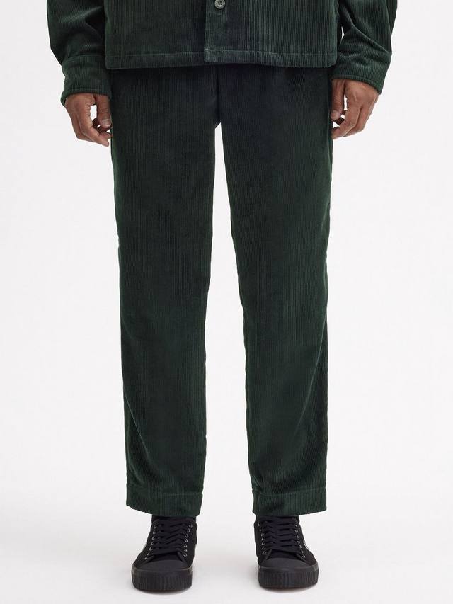 

Зауженные брюки с укороченным шнуром Fred Perry, цвет Night Green