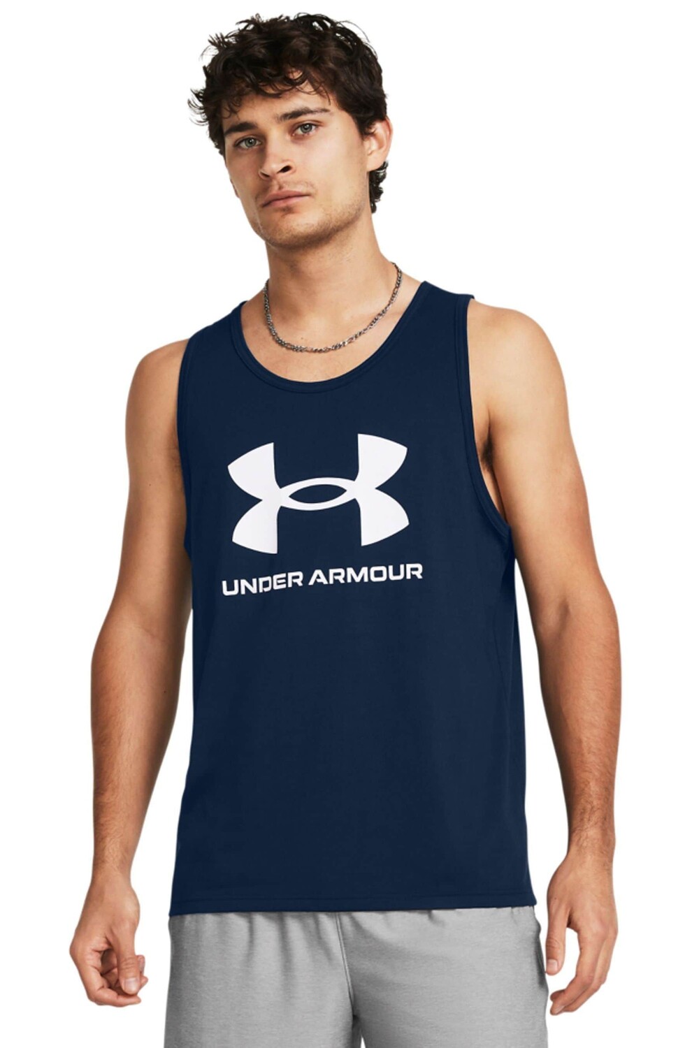 

Спортивная футболка без рукавов с логотипом Under Armour, синий