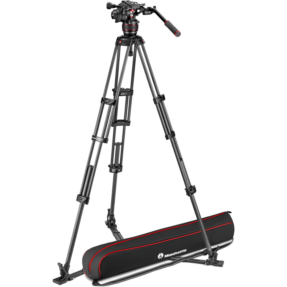 

Жидкостная видеоголовка Manfrotto 608 Nitrotech и карбоновый штатив с двумя ножками и распоркой