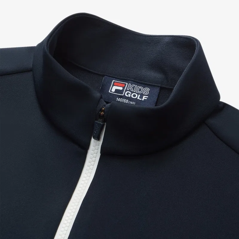 Куртка Fashion Classic из спортивного трикотажного флиса на подкладке, с воротником-стойкой и длинным рукавом FILA KIDS, RD Royal Blue-NV — фото 4