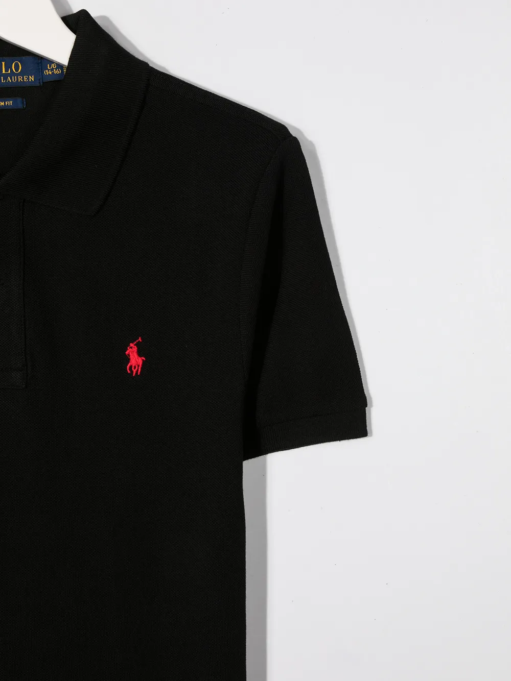 Рубашка поло с вышитым логотипом POLO RALPH LAUREN KIDS, черный — фото 3