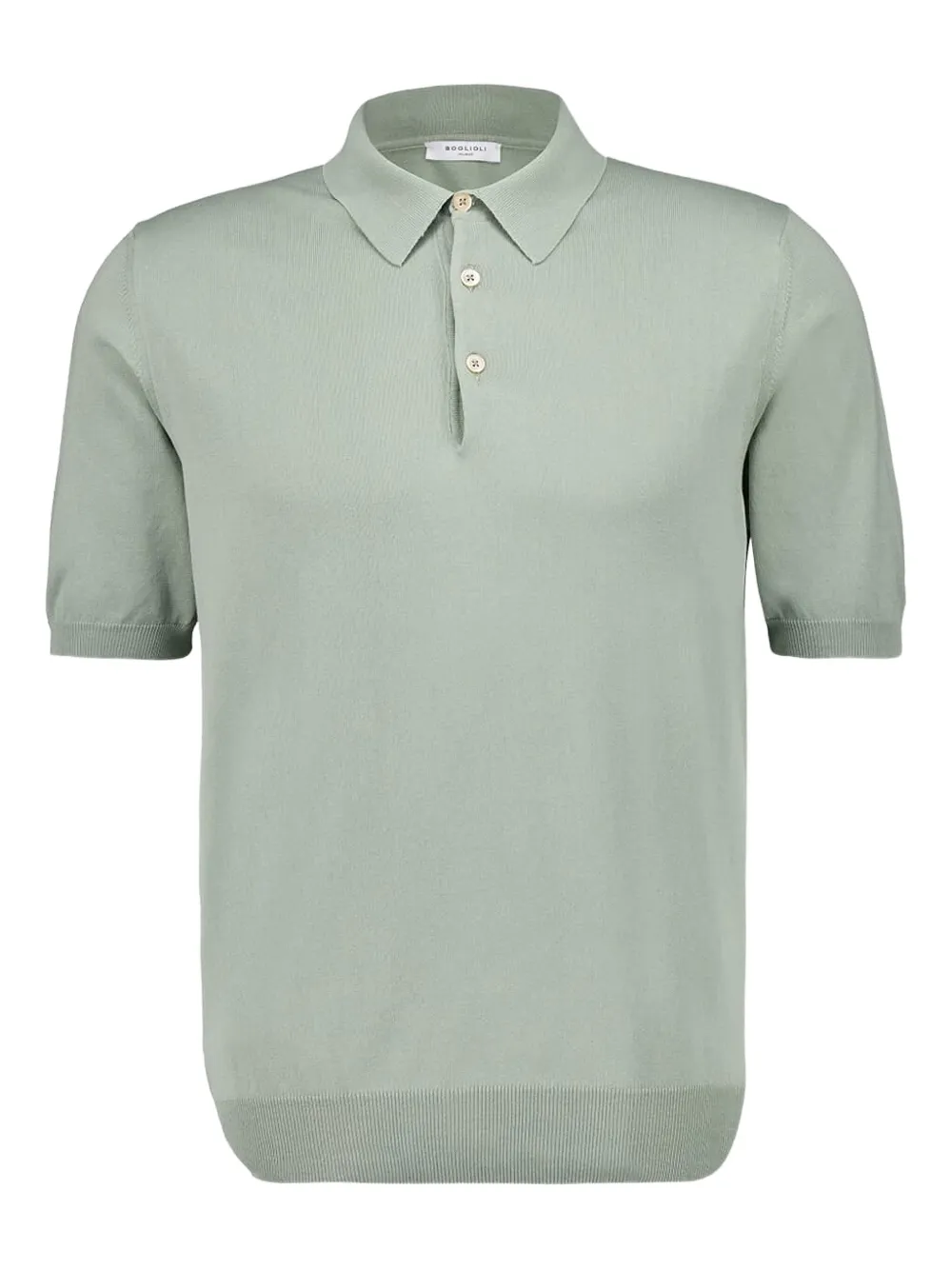 

Рубашка поло с подолом в рубчик Boglioli, зеленый