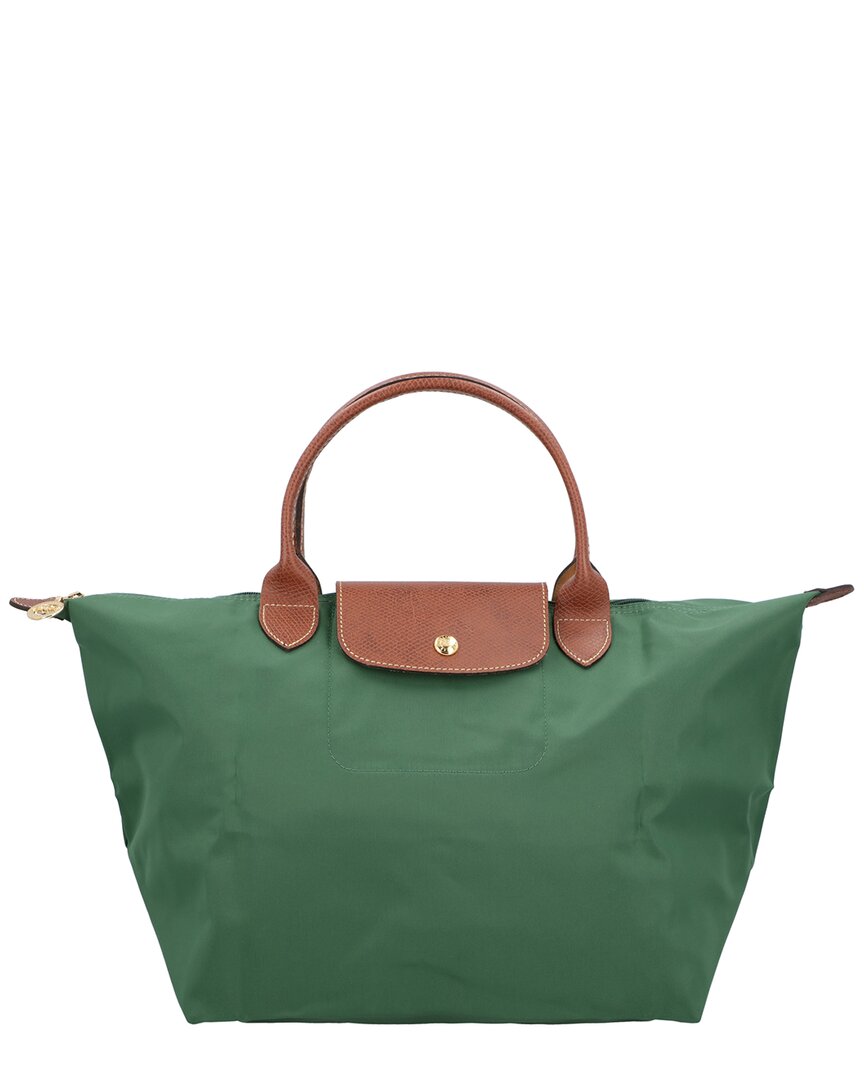 

Longchamp Le Pliage Original Средняя холщовая сумка, зеленый