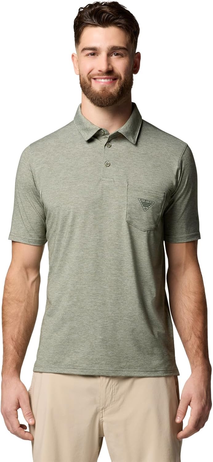 

Columbia мужская футболка-поло PFG Uncharted, Cypress Heather 2024