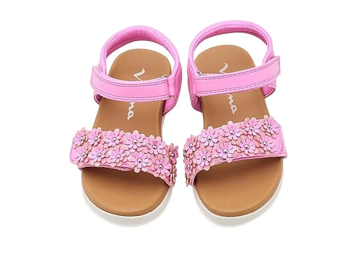 Босоножки с цветочным аппликацией Neriah Nina Kids, Pink — фото 3