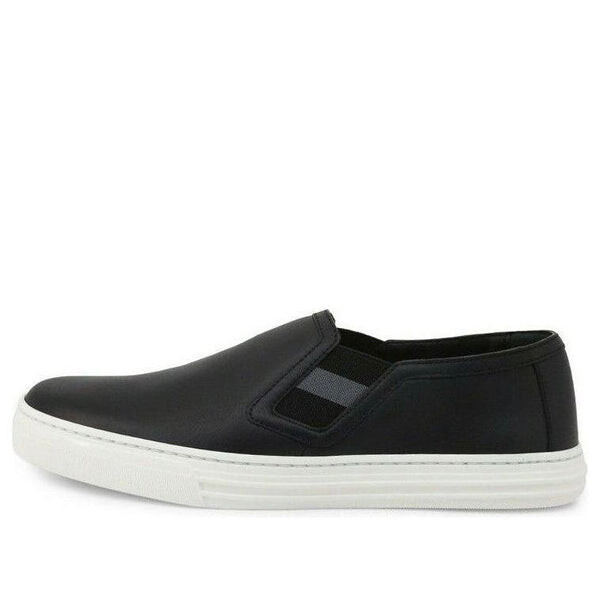 Кроссовки leather low 'black white' Gucci, черный