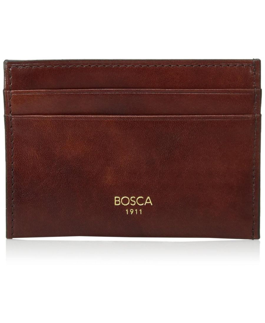

Мужской кожаный кошелек для выходных из старой кожи Bosca, Dark brown