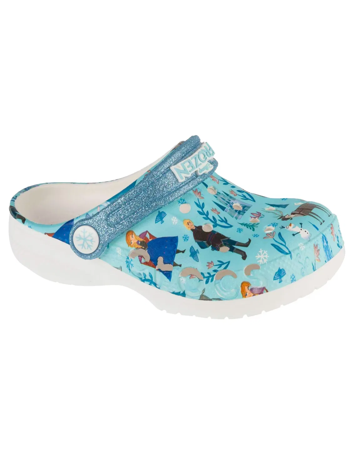 Детские сандалии Crocs Frozen Baya Clog Kids синего цвета
